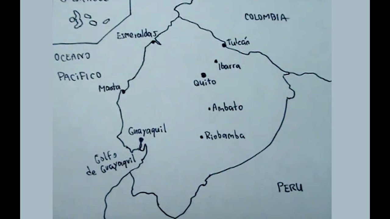 Mapas de suramerica 5 8 Cómo dibujar el mapa de Ecuador maps drawing